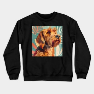 70s Otterhound Vibes: Pastel Pup Parade Crewneck Sweatshirt